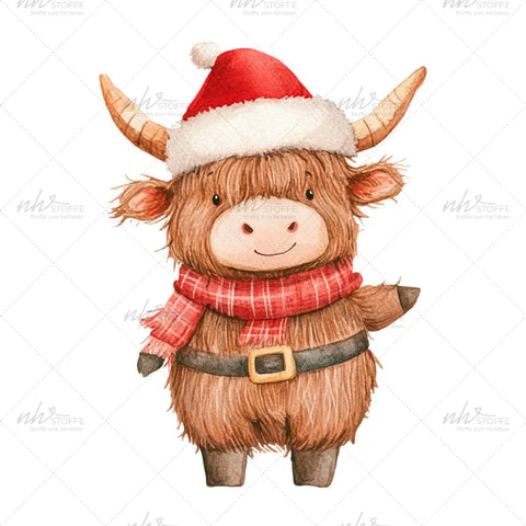 Bügelbild Weihnachtsbüffel Hell 3059 Medium