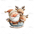 Bügelbild Weihnachtsschlitten Medium