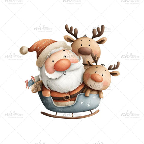 Bügelbild Weihnachtsschlitten MINI