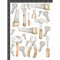 Bügelbild Werkzeuge SET