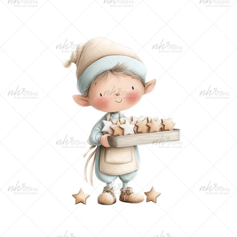 Bügelbild Wichtelbäckerei Medium