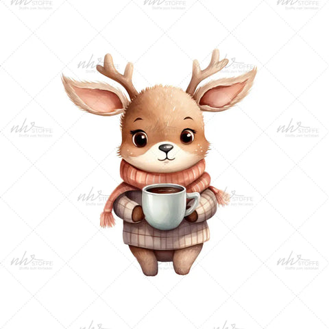 Bügelbild Woodland Reindeer Medium