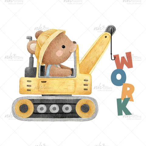 Bügelbild Working Bear Medium