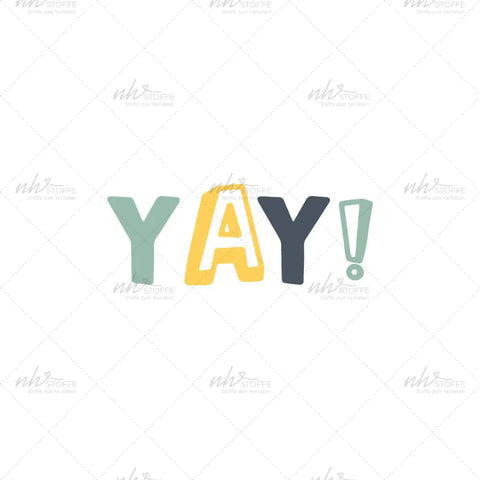 Bügelbild Yay Schriftzug MINI
