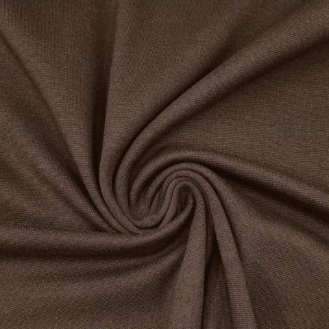 Bündchenstoff XXL Dunkles Schlammbraun