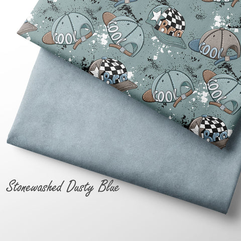 Jersey Stoff Stonewashed Dusty Blue (Bio) VORBESTELLUNG