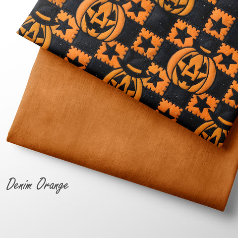 French Terry Denim Orange (Bio)