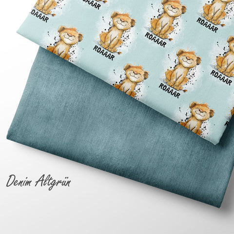 French Terry Denim Altgrün (Bio)