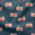 French Terry Christmas Fire Truck