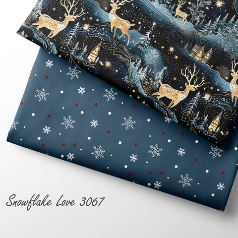 French Terry Snowflake Love 3067 (Bio) VORBESTELLUNG
