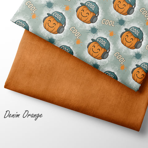 French Terry Denim Orange (Bio)