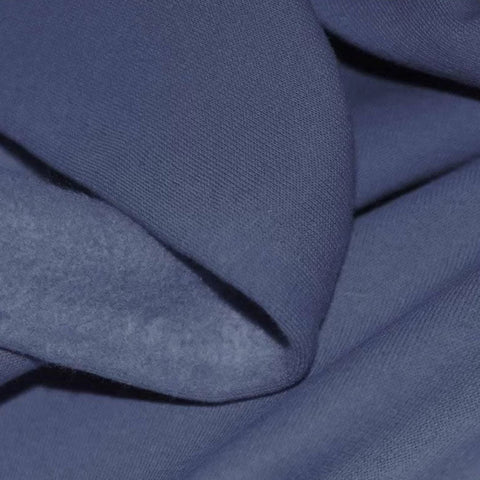 Wintersweat French Terry Brushed Jeansblau