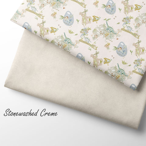 Jersey Stoff Stonewashed Creme (Bio) VORBESTELLUNG