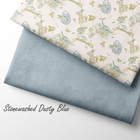 Jersey Stoff Stonewashed Dusty Blue (Bio) VORBESTELLUNG