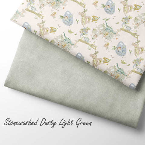 Jersey Stoff Stonewashed Dusty Light Green (Bio) VORBESTELLUNG