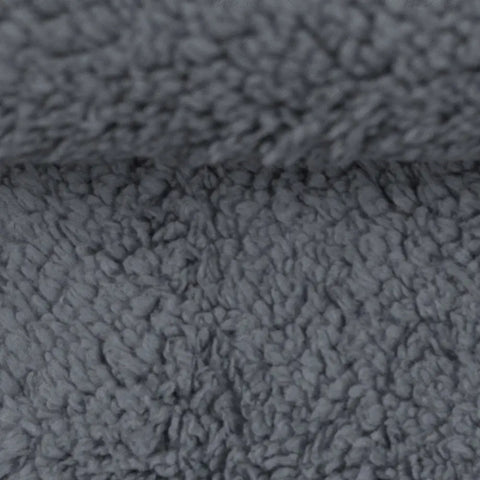 Doubleface Plüsch Tamme Mittelgrau 183