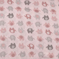 Interlock Jersey Elefanten Rosa und Grau