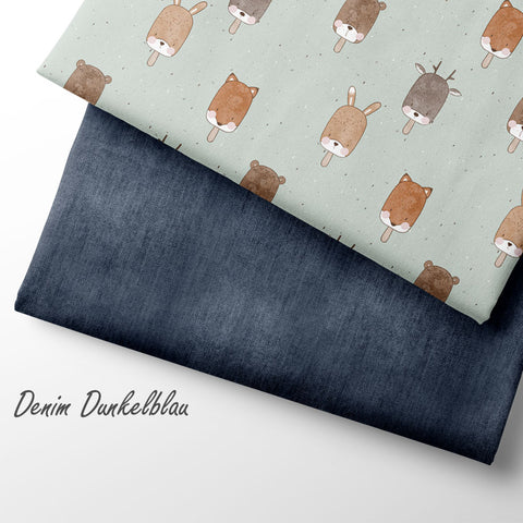 Jerseystoff Denim Dunkelblau