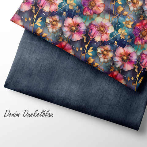 Jerseystoff Denim Dunkelblau