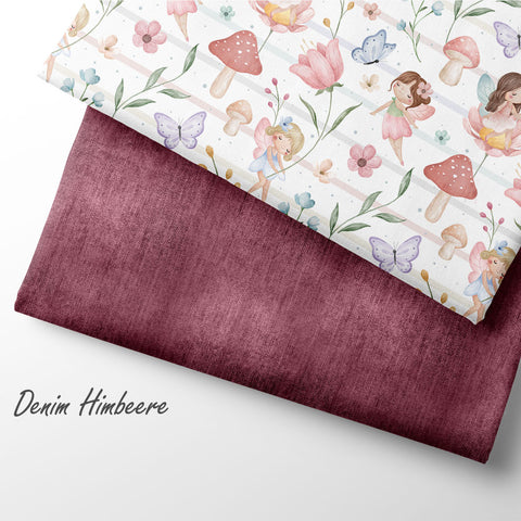 French Terry Denim Himbeere