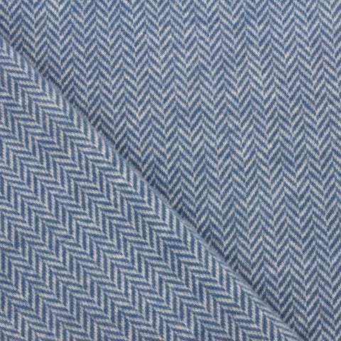 Jaquard Jersey Fischgrät Rauchblau