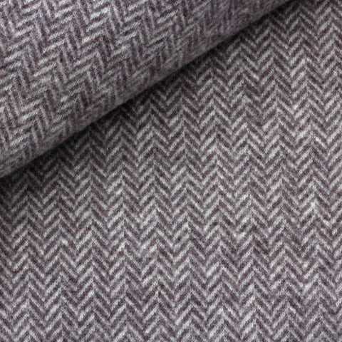 Jaquard Jersey Fischgrät Schlammbraun