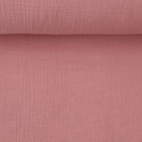 Musselin Double Gauze Flamingo Rosa