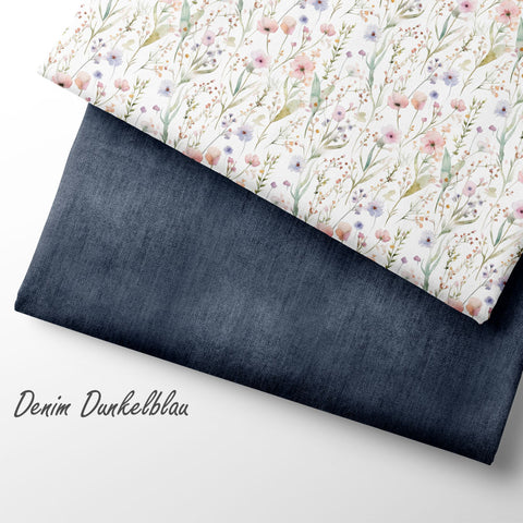 Jerseystoff Denim Dunkelblau