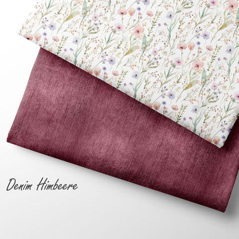 French Terry Denim Himbeere