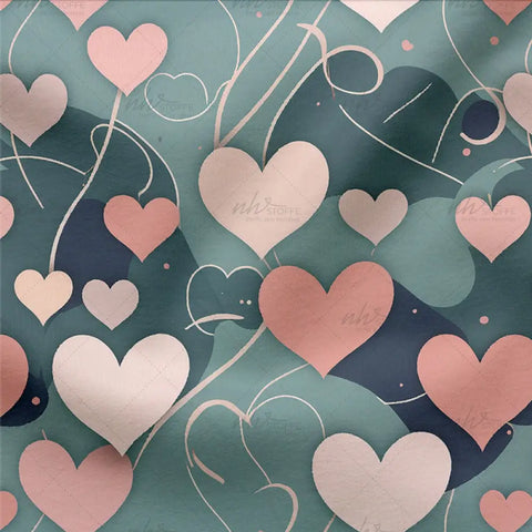 French Terry Abstract Hearts 2960 (Bio)