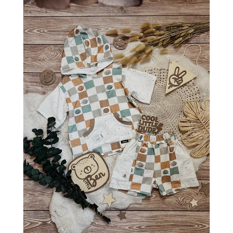 French Terry Checks and Smileys 2853 (Bio)