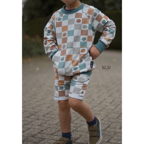 French Terry Checks and Smileys 2853 (Bio)