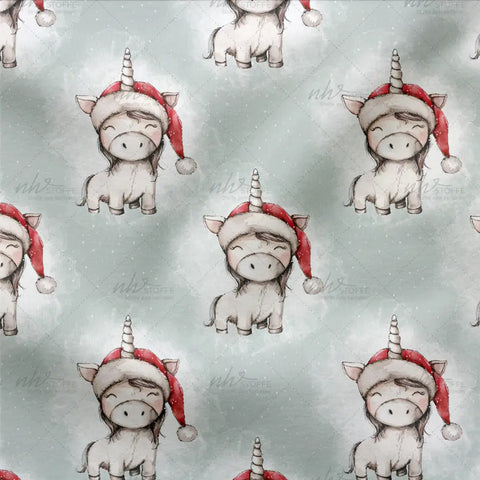 French Terry Christmas Unicorn