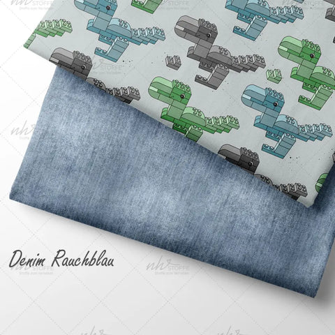 French Terry Denim Rauchblau (Bio)