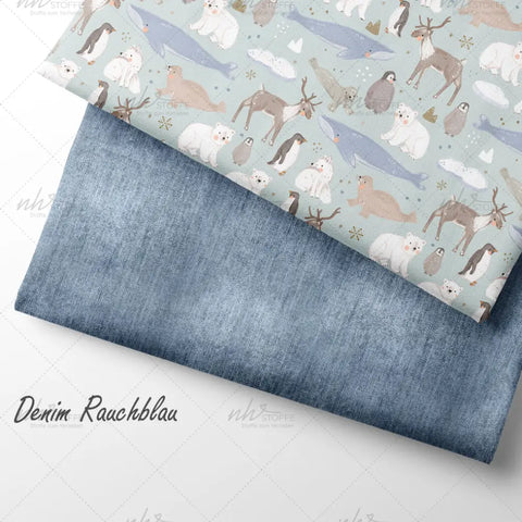 French Terry Denim Rauchblau (Bio) VORBESTELLUNG