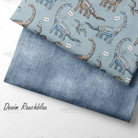 French Terry Denim Rauchblau (Bio)