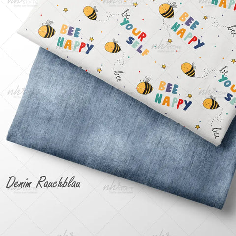 French Terry Denim Rauchblau (Bio)