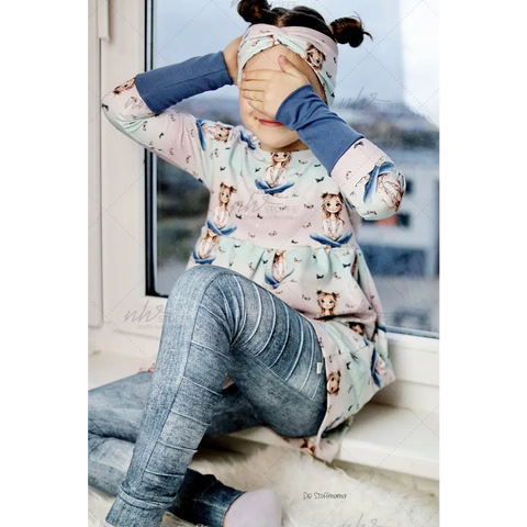 French Terry Denim Rauchblau (Bio)