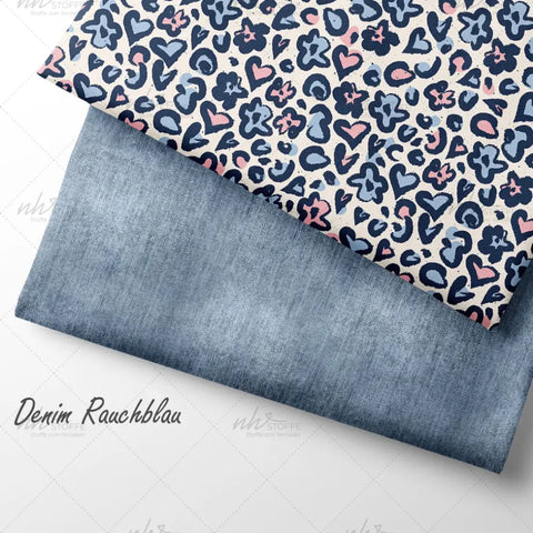 French Terry Denim Rauchblau (Bio)