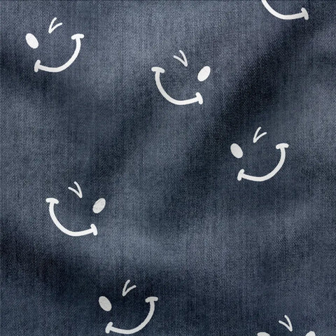 French Terry Denim Smileys (Bio)