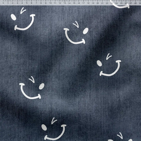 French Terry Denim Smileys (Bio)