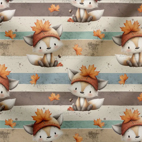 French Terry Fiete Fuchs gestreift 3199 (Bio) VORBESTELLUNG