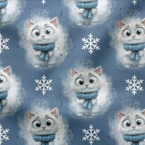 French Terry Frosty Cat