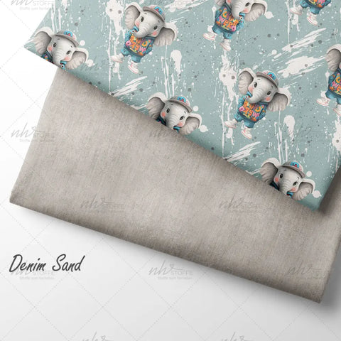 French Terry Grafitti Elefant (Bio)