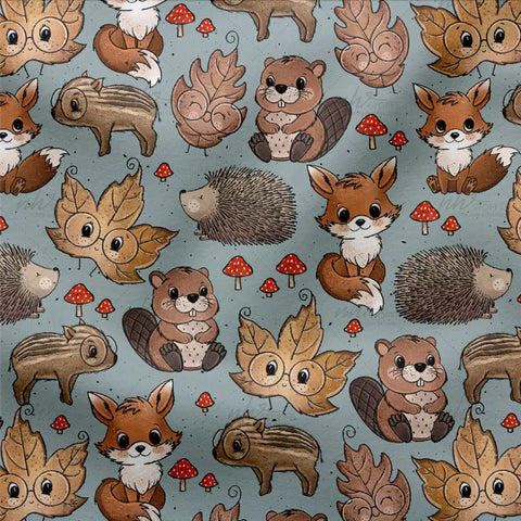 French Terry Herbsttierchen (Bio)