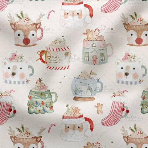 French Terry Hot X Mas Cups 3204 (Bio) VORBESTELLUNG