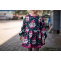 French Terry Knitted Santa Pink Green 3022 (Bio)