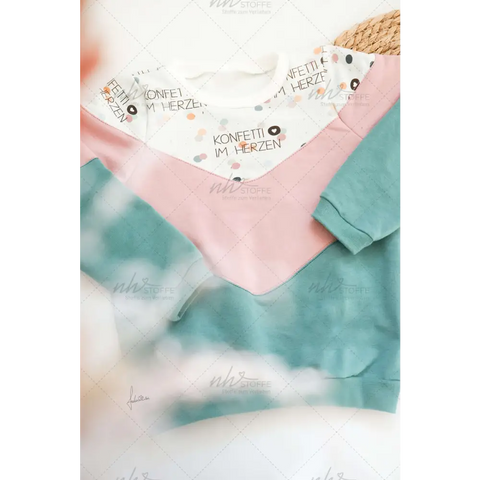 French Terry Konfetti im Herzen (Bio)