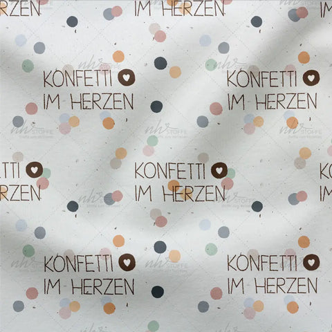 French Terry Konfetti im Herzen (Bio)