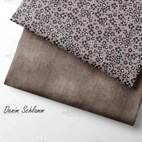 French Terry Leo Flowers Mauve 3213 (Bio) VORBESTELLUNG